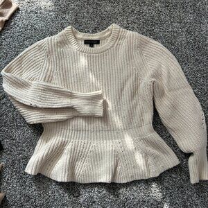 Banana Republic peplum sweater with balloon sleeves, size M
